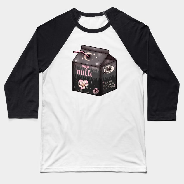 Goth Soy Milk Baseball T-Shirt by chiaraLBart